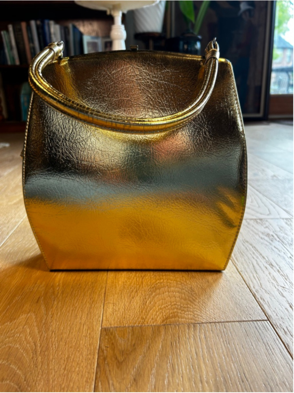 Vintage Theodore California Gold Metallic Evening Bag - Picture 3 of 9